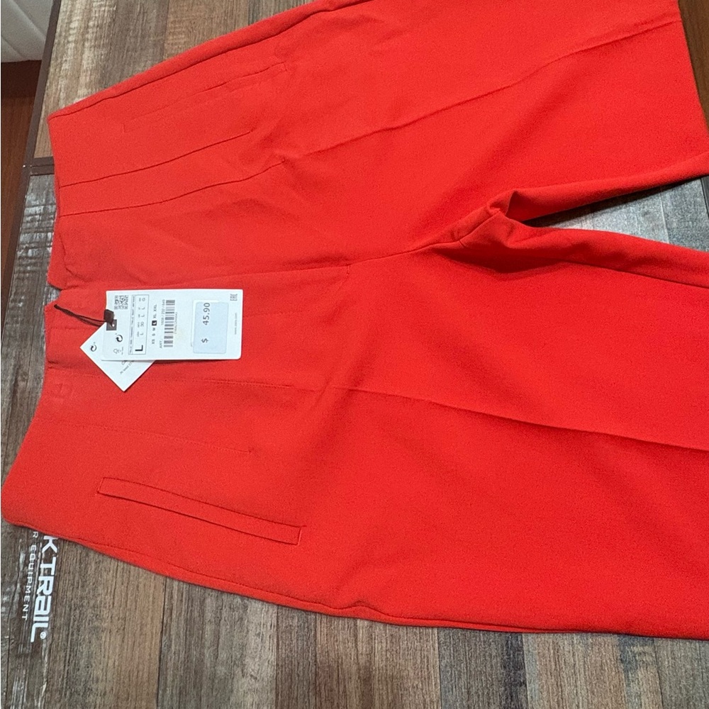 Zara Bold Red Tailored Shorts